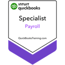 QuickBooks Payroll Certified User certification badge