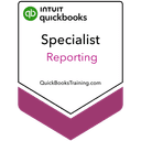 QBO Reporting Specialist certification badge