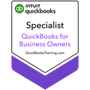 QuickBooks Business Owner Certification certification badge