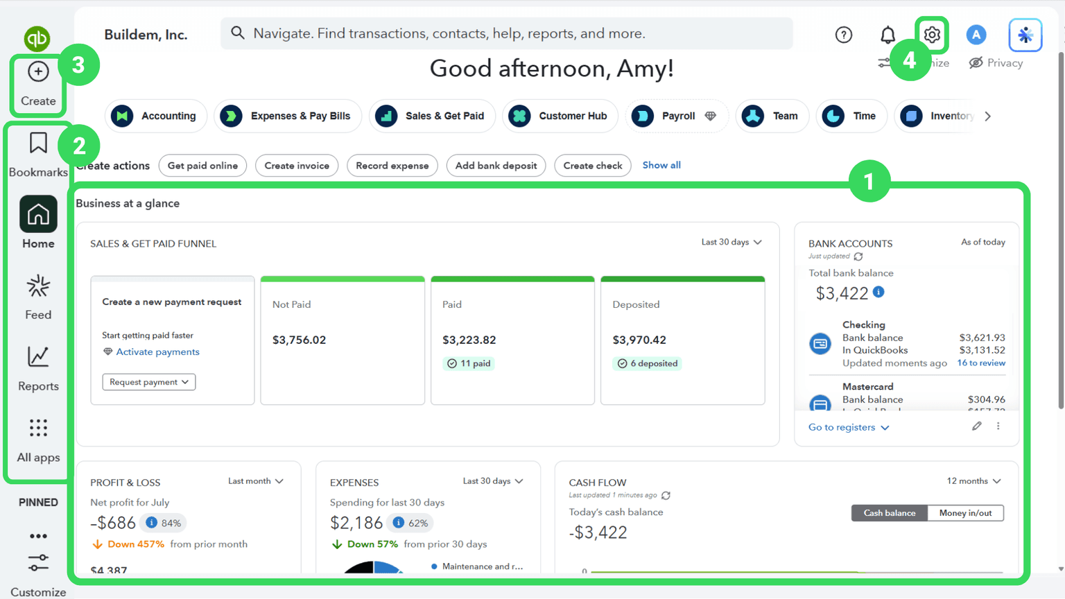 Where to Find Everything in QuickBooks Online