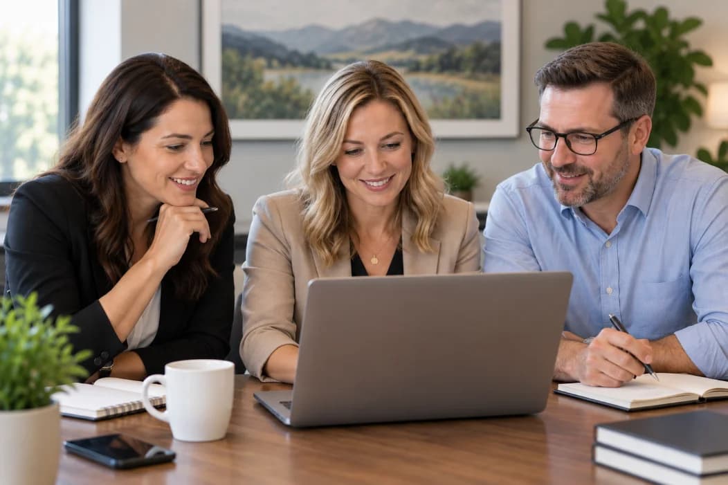 A team training together in QuickBooks