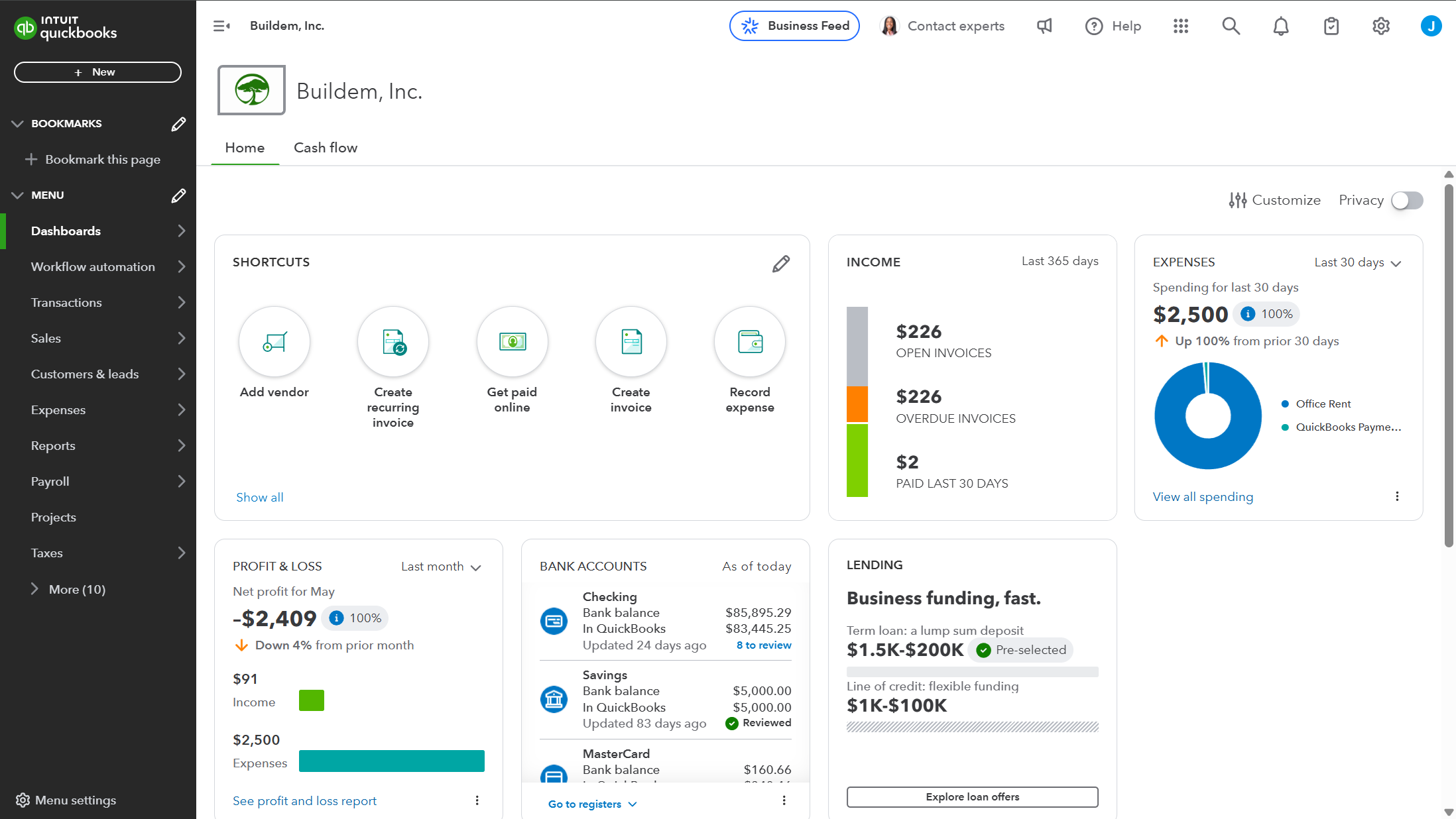 QBO Dashboard